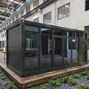 Casa Contenedor Prefabricada de Lujo para <span class=keywords><strong>Edificio</strong></span> de Oficinas, <span class=keywords><strong>Precio</strong></span> Razonable, Casa Contenedor de Vidrio de Lujo Hecha con Panel Sándwich - Product Image 2