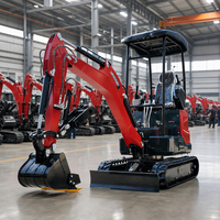 Mini-excavatrices chinoises Hanhui 1,6 tonne, 1,8 tonne, 2 tonnes, excavatrice avec cabine, norme EPA EURO 5, prix super réduits