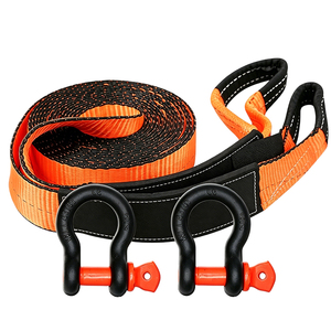 Kit de sangles de remorquage robustes avec manille en D, attache de remorquage et sac de rangement, capacité 30 000 lb, pour camions tout-terrain, SUV, VTT - Product Image 1