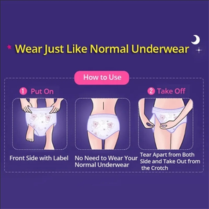 Periodos femeninos Pañales Señora Período menstrual Pantalones para <span class=keywords><strong>ciclo</strong></span> Adultos Niñas Pañal Desechable Menstruación Bragas - Product Image 6