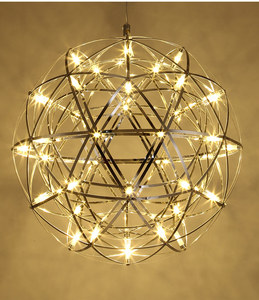 Paslanmaz çelik Metal asılı Led avize ışıkları örgü avize merdiven kolye lamba oturma odası için - Product Image 4