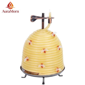 Bougie par heure, bougie en cire d'abeille de 120 heures, cire d'abeille naturelle écologique avec mèche en coton - Product Image 1