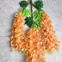 Guirlandes artificielles de glycine en soie, plantes décoratives, fleurs colorées pour plafond, fleurs de mariage, feuillage, décoration de plafond de restaurant