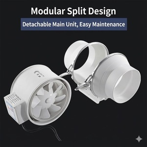 Ventilador de Ducto HF, Comercial, de Plástico, Industrial, Silencioso, de Flujo Mixto, Eléctrico, Ventiladores de Ventilación en Línea para el Hogar - Product Image 4