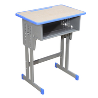 Ensemble de bureau et de chaises modernes pour étudiant, une place, mobilier scolaire en métal pour salle de classe, chambre, salon ou extérieur