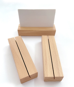 Tailai-portatarjetas de madera de haya rústica, soporte de exhibición de tarjetas de Escort, soporte de mesa para señal de número, soporte de menú para <span class=keywords><strong>restaurante</strong></span> y fotos - Product Image 5