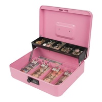 Caja de Seguridad Metálica para Tickets y Dinero, Caja Registradora con Llave, Caja Fuerte para el Hogar TC46 30x24x9cm