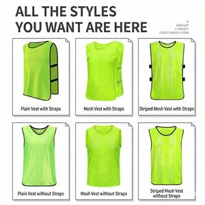 Сетчатая тренировочная футболка для взрослых и детей, тонкая, настраиваемая, безрукавка для футбола - Product Image 3