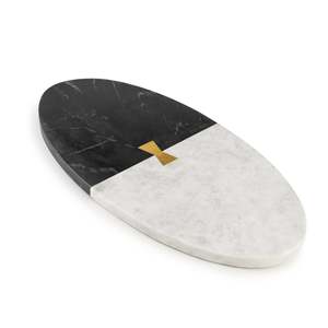 2025 dernières planches à découper en marbre noir et blanc à double tonalité pour l'utilisation d'ustensiles de cuisine - Product Image 4