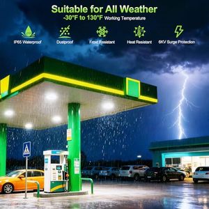 Lámpara LED para Gasolinera/Estación de Servicio, 14000LM, IP65, 60-100W, Certificación ETL/DLC, Garantía de 5 Años, Luz de Techo Empotrada para Paisajismo - Product Image 4
