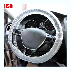 Housse de <span class=keywords><strong>volant</strong></span> transparente <span class=keywords><strong>jetable</strong></span> de simplicité moderne pour voiture, housse de siège à usage unique pour réparation automobile - Product Image 1