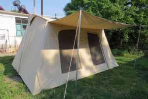 Tenda Cabina di Lusso Grande in Tela Impermeabile, Montaggio Automatico <span class=keywords><strong>Facile</strong></span>, Struttura in Acciaio e Pali in Alluminio, Monostrato, per 5-6 Persone, Famiglia, Spiaggia, Escursionismo - Product Image 4