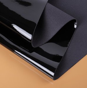 Alto brillo 4 vías estiramiento cuero sintético espejo gamuza elástico PU cuero tela para legging monos Pantalones - Product Image 1