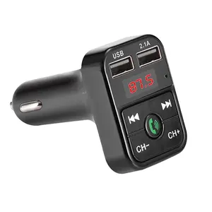 Wireless BT 5.0 Freisprech-Auto-Kit FM-Sender MP3-Player Dual-USB-Ladegerät