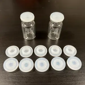 injection glass vial 13mm 20mm silicone rubber stopper