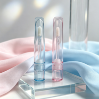 Tube de gloss transparent, contenant de gloss transparent, flacon de gloss bleu rose, emballage de gloss en plastique ABS/PETG, logo personnalisé