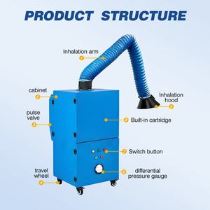 Chuyên nghiệp xách tay kích thước nhỏ công nghiệp bồ hóng Máy hút bụi Điều kiện Mới Laser Dust Collector với Hàn vắt hệ thống - Product Image 3