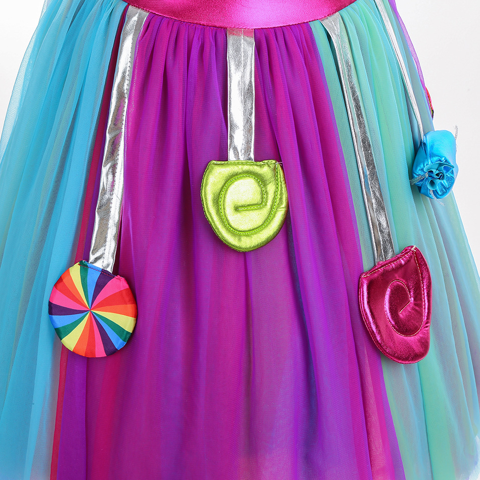 Rainbow Candy Tutu Dress - Perfect for Halloween Parties
