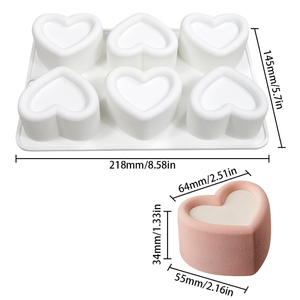 Groove Cuore di Cioccolato Silicone Stampi per Cioccolato Cubetti di Ghiaccio Caramella Torta di Jello <span class=keywords><strong>Mousse</strong></span> di Cottura Sapone fatto a mano Candele - Product Image 6