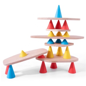 Rango de edad 5 a 7 años Kit de construcción de juguetes educativos de madera-Torre de equilibrio maestra bloques apilables bloques de construcción para niños - Product Image 2