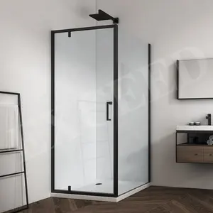 Popular Black Swing Glass Shower Enclosure Door for Living Room, Hotel ,Office,Bathroom
