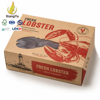 Boîte d'emballage personnalisée pour homard, carton ondulé pour fruits de mer, pour l'expédition et la distribution en gros de homard congelé en entreposage frigorifique