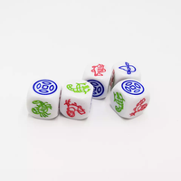 Dés de jeu en acrylique arrondis blancs personnalisés avec logo gravé pour poisson crevette crabe