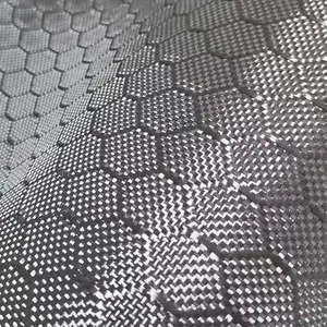 Tissu de Fiber de carbone mélangé en nid d'abeille hexagonal coloré