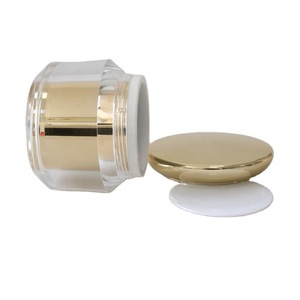 Lujo Shuangkong alta calidad en forma de hongo plata oro transparente crema lata crema acrílico loción contenedor - Product Image 3