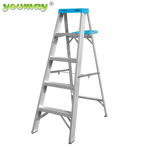 บันไดพับได้สำหรับใช้ในบ้านทำจากอลูมิเนียมพร้อมถาดเครื่องมือบันไดพับได้ - Product Image 1