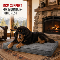 Mountain Home Orthopädische Hundematte 11cm Großes Hunde-Bodenkissen mit Mini-Taschenfederkern-Option