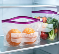 Sac en plastique transparent refermable sur mesure avec fermeture éclair pour congélation, emballage alimentaire, fruits et légumes