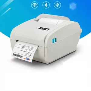 Nieuwe Update 110Mm Witte Kleur Blue Tooth Directe Thermische Labelprinter Barcode Sticker Printer Machine Voor Supermarkt