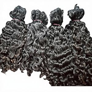 HAOLING Extensions de cheveux indiens en gros, 24 pouces, 120g, Lisse soyeux, Ondulé, Bandeau à fil simple, Longue, Double trame, Faite à la machine - Product Image 4