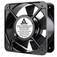 Ventilateur AC GDSTIME 150x150x50mm 6 pouces GAA1550 Boîtier d'ordinateur Ventilateur axial d'échappement 110V/120V/220V/240V Roulement à billes 30W Débit d'air élevé