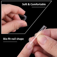 Gelsky plus de 100 Styles Xxxl pointes d'ongles pas de courbe C pointes d'ongles en forme de cercueil souples pointe d'ongles français