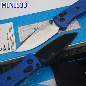 Couteaux de poche tactiques de camping personnalisés OEM de qualité industrielle S30V 0,5 mm à lame pointue, modèle TREDKNIX MINI BM 533 ODM Nylon - Product Image 3