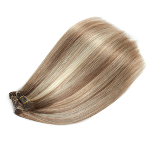 Extensiones de Cabello Humano Virgen Ruso Remy de Alta Calidad, Liso, de 24 Pulgadas, con Trama Cosida a Máquina, 100% Cabello Humano, 100 Gramos, Color Rubio - Product Image 4