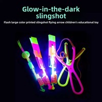 Flèche lumineuse LED en plastique pour lance-pierre, lumière rouge et bleue, épée volante, jouets de marché nocturne