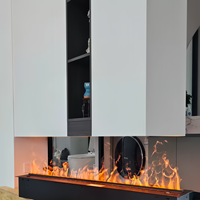 Vente en gros de la vapeur de brumisation électrique intelligente à commande vocale 3D Cheminée décorative pour villa Brume d'eau décorative pour usage domestique