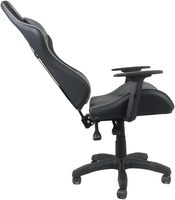 Chaise de jeu 1 pièce Livraison gratuite Design ergonomique Grande et haute Chaise de jeu ergonomique noire et grise Accoudoirs 2D Chaise d'ordinateur