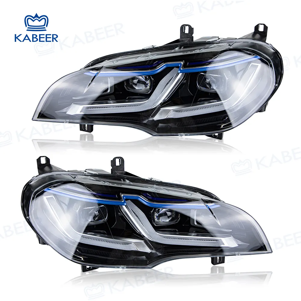 Faro LED Kabeer E70 para BMW X5 2008-2014 E70 X5 Actualización de xenón E70 faro Led modificado sin AFS