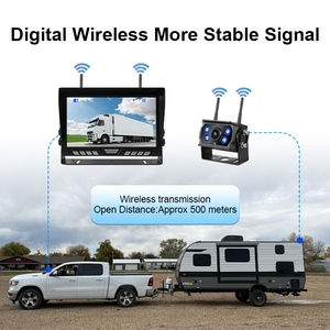 Système de caméra de recul sans fil 10,1 pouces 1CH 2CH 4CH avec moniteur DVR pour voiture et système d'assistance au stationnement avec vision nocturne infrarouge - Product Image 4
