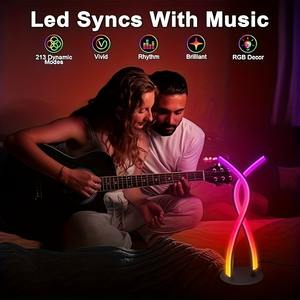 Ambient Night <b>Light</b> RGB IC LED <b>Light</b> Music Sound <b>Control</b> Pickup Rhythm Lamp APP <b>Remote</b> <b>Control</b> for Bedroom Esports TV Decoration - Product Image 6