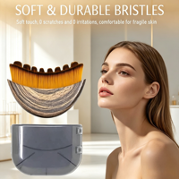 Brosse faciale en bois double face pour drainage lymphatique, Gua Sha, sculpture du visage, brosse sèche, lifting de la mâchoire, outil de soin portable