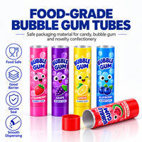 Tubes d'emballage pour chewing-gum laminés ABL imprimés sur mesure avec bouchon à vis, qualité alimentaire 12,7-35 mm
