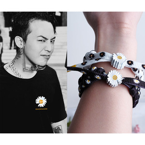 Daisy Woven <b>Bracelet</b> Floral Pattern Unisex Jewelry Gift for Students and <b>Couples</b> - Product Image 3