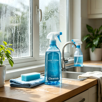 Solution de nettoyage de vitres écologique Cleanva sans traces, formule liquide qui élimine les taches d'eau et laisse une brillance cristalline pour