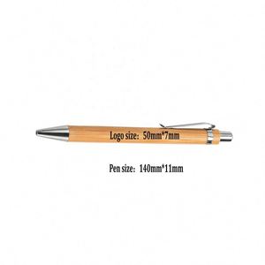 Personalized Bamboo Wooden Ballpoint Pen - Black <b>Ink</b> 1mm, Engraved <b>Refills</b>, Ideal for Gifts & Office Supplies - Product Image 4