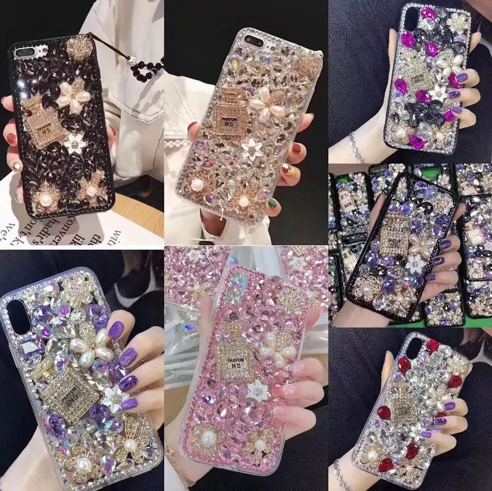 Luxury Diamond Perfume Bottle Shaped Handmade Phone Case Cover For iPhone 11 Pro MAX Xs Max 5S SE 6 6S 7 8 PLUS